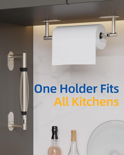 RUACQ Paper Towel Holder Under Cabinet, One Hand Tearing Paper Towel Holder - Image 7