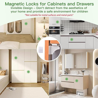 6 Pack Vkania Magnetic Cabinet Locks Baby Proofing - Image 7