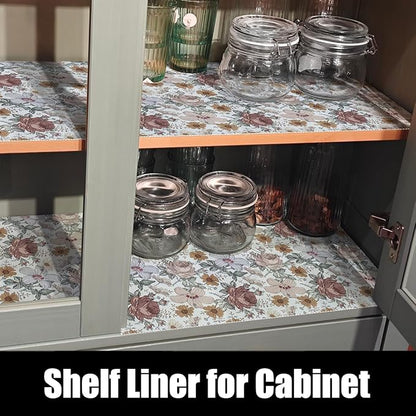 Floral Drawer Shelf Liners, 16IN x 10FT Non Adhesive and Strong Non-Slip - Image 6