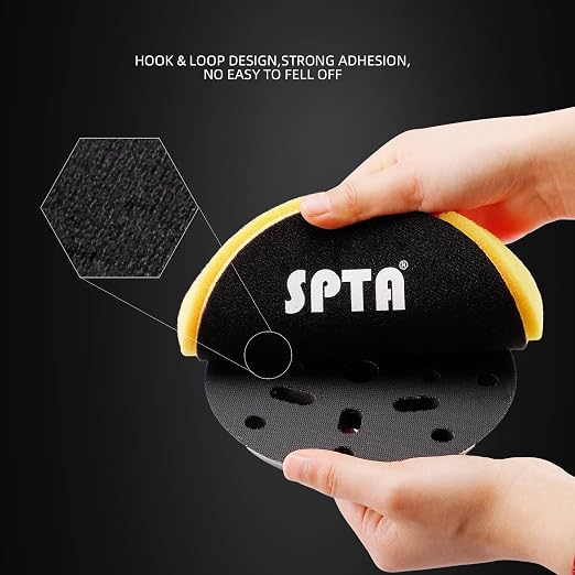 Yellow Medium Cut Pad, Buffing Polishing Pads, SPTA 1Pc 5.5 Inch Face - Image 4
