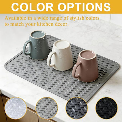 Silicone Dish Drying Mat for Kitchen Counter Eco-Friendly Fast Dry Dish Mat - Image 4