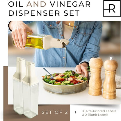 Oil Dispenser Bottle – Set of 2 12oz/350ml Oil and Vinegar Dispenser - Image 3