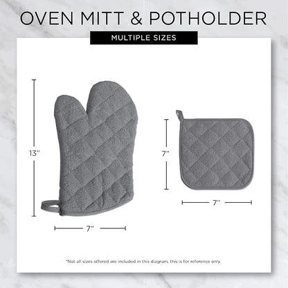 DII Basic Terry Collection 100% Cotton Quilted, Oven Mitt, Honey Gold, 2 Piece - Image 8