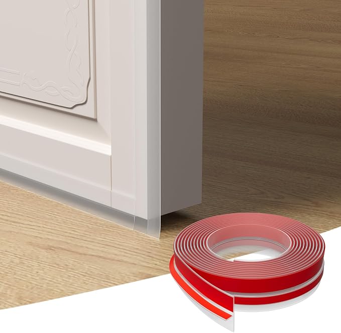 T-Shaped Door Draft Stopper, 1.37 in x 20 Ft Silicone Seal Strip - Image 3