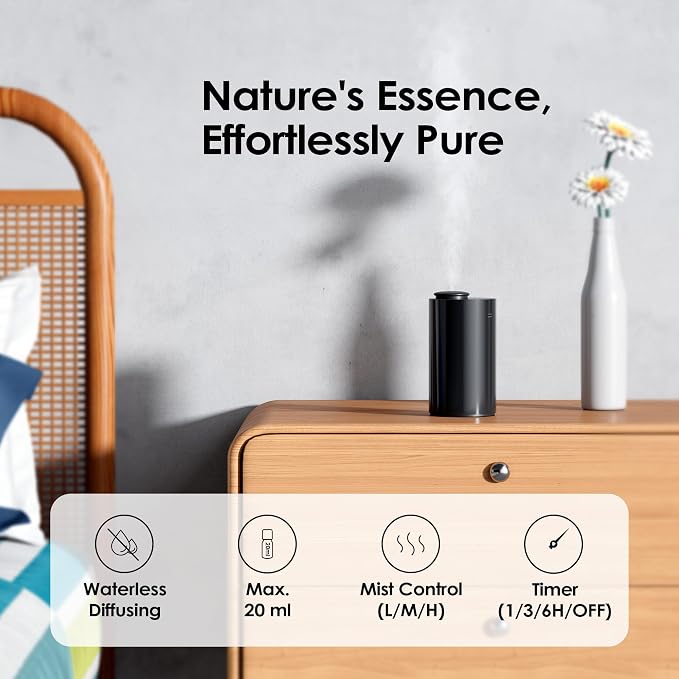 Waterless Diffuser for Essential Oil, Battery Operated Nebulizer, 0.7 Fl.Oz./ - Image 2