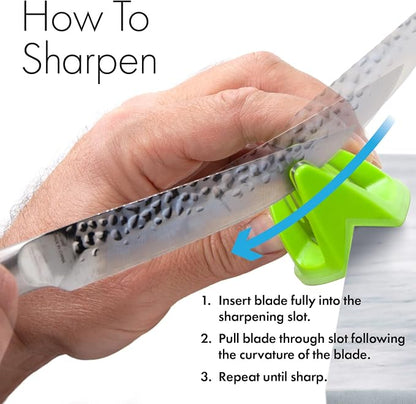 KitchenIQ 51422 | Edge Grip 2-Stage Knife Sharpener | Green – 3 Pack | Coarse & - Image 5