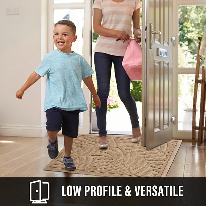 Front Door Mat, Absorbent Resist Dirt Welcome Door Mat Indoor Outdoor, - Image 2