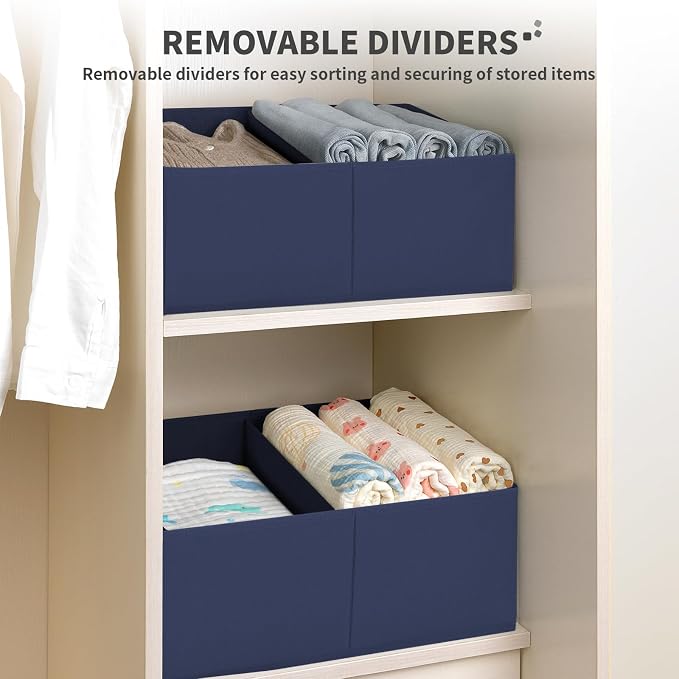 DIMJ Large Closet Shelf Organizer Bins 4 Packs - Image 3