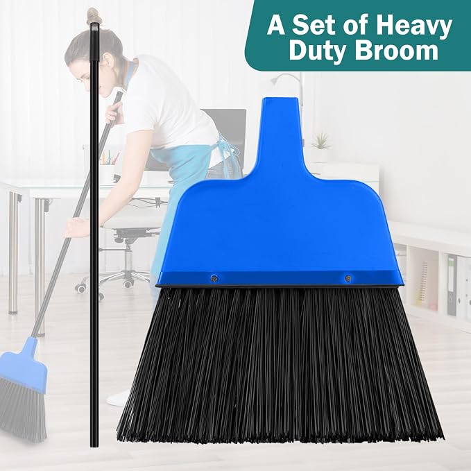 8 Pcs Outdoor Broom for Floor Cleaning 54 Inch Commercial Heavy Duty Broom Long - Image 3