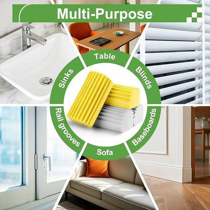 4-Pack Damp Clean Duster Sponge, Sponge Cleaning Brush, Duster - Image 5