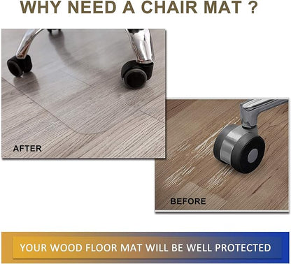 Office Chair Mat for Hardwood Floor, 48”x 36” Clear Floor Protector Mat for - Image 2
