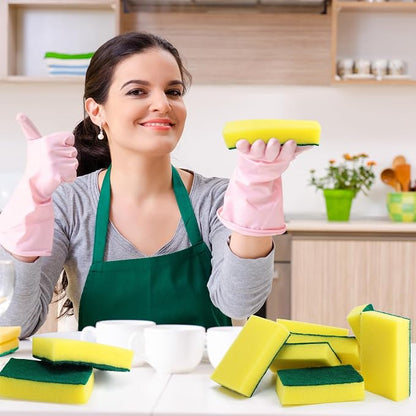 Tanlade 600 Pcs Individually Wrapped Dishwashing Sponge Bulk Non Scratch Scrub - Image 7