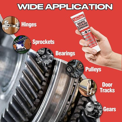 AstraVox White Lithium Grease, and Garage Doors, Industrial, and Household Use - Image 5