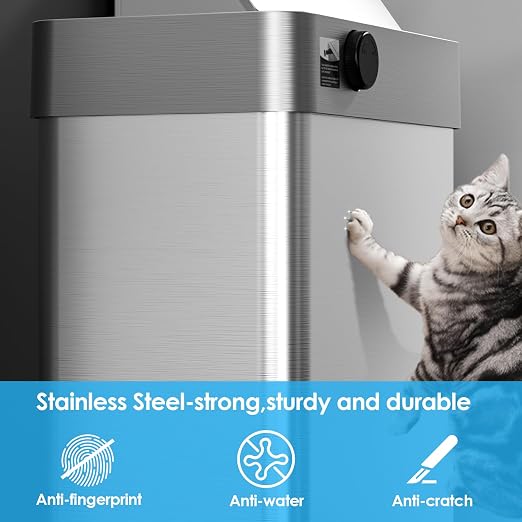 TLSUNNY 13.2 Gallon Motion Sensor Trash Can, Touchless Automatic Garbage Can - Image 4
