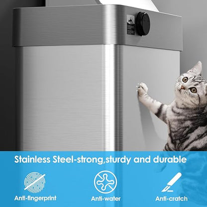 TLSUNNY 13.2 Gallon Motion Sensor Trash Can, Touchless Automatic Garbage Can - Image 4