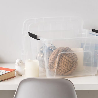 IRIS USA 19 Qt Stackable Plastic Storage Bins - Image 9