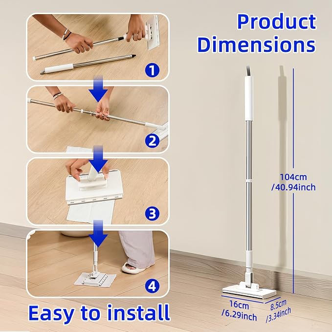 2025 New Mini Sweeper Mop No-Touch Dirty Cleaning Flat Dust Mop - Image 8