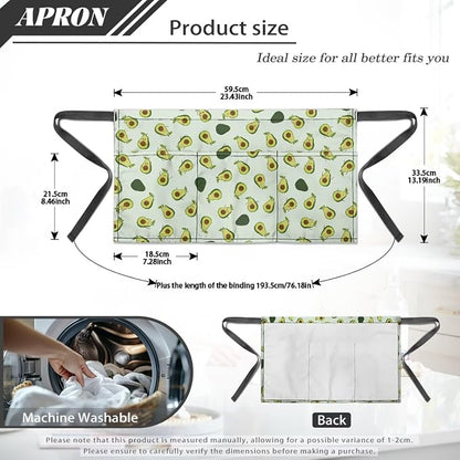 Server Apron with 3 Pockets, Waterproof Oil Waitress Waiter Half Apron - Image 4