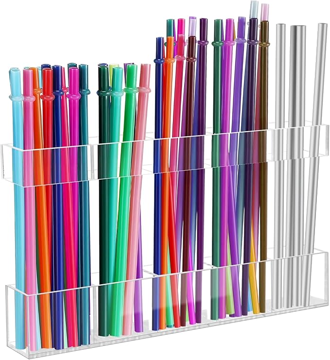 Malldii 9.5" Large Acrylic Straw Holder by Malldii