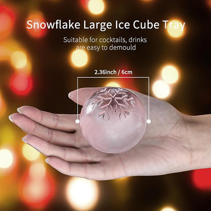 Novelty Christmas Snowflake Tree Ball Ice Maker Mold Set of 4, Funny Christmas - Image 5