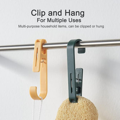 Large Clothes Pins Towel Clips, Strong Plastic Clothes Hanger. S Hook - Image 2