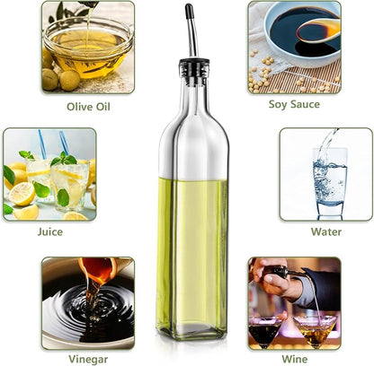 Leaflai Olive Oil Dispenser Bottle, 4 Labels, 1 Brush and 1 Funnel Oil Bottles - Image 6