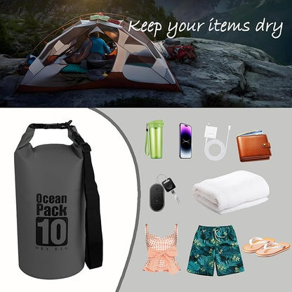 Dry Bag Waterproof Backpack 5L/10L/20L/30L Roll Top Waterproof Bag,Floating Dry bags for Kayaking,Swimming,Boating,Camping,Beach.