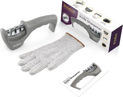 4-in-1 Kitchen Knife Accessories: 3-Stage Knife Sharpener Helps Repair - Image 4