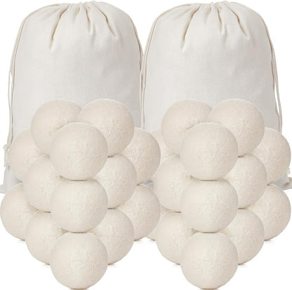 Roowest 60 Pcs Wool Dryer Balls Set Reusable Laundry Wool Balls by Roowest