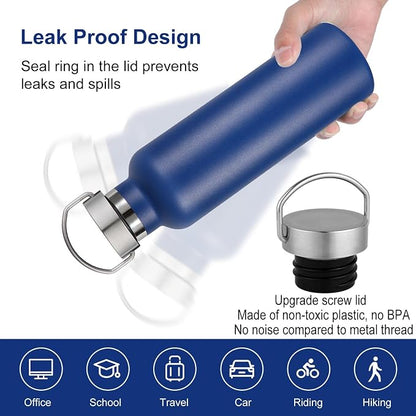 Neihepal 20 oz Insulated Water Bottles Bulk 8 Pack, Stainless Steel Double Wall - Image 4