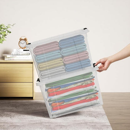 22 Qt Latching Storage Box, Stackable Bin - Image 4