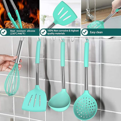 Silicone Cooking Utensil Set, Umite Chef 15pcs Silicone Cooking Kitchen - Image 6