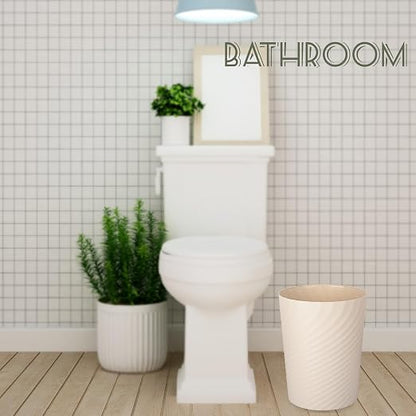 UUJOLY Plastic Small Trash Can Wastebasket, Garbage Container Basket - Image 3