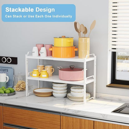 2 Pack Stackable Expandable Shelves - Image 3