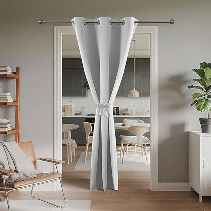 Joydeco Blackout Door Curtain for Doorway Privacy 78 Inches Long, Grommet - Image 2