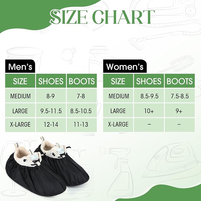 Frienda 8 Pairs Non Slip Reusable Shoe Covers Waterproof Boot Covers - Image 5