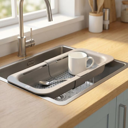 Expandable Over Sink Strainer for Kitchen Sink, Adjustable Sink Colander Basket - Image 2