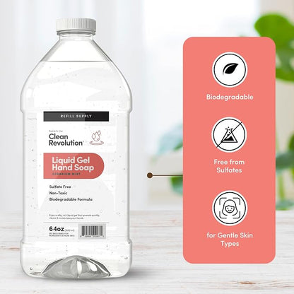 Clean Revolution Liquid Gel Hand Soap, Silky Rich Liquid, Quick Lather - Image 4