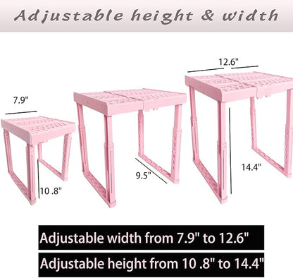 Svartur Adjustable Locker Shelf Pink Height and Width Adjustable Locker - Image 3