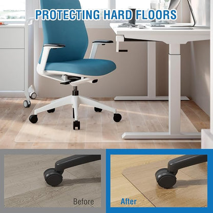 Clear Chair Mat, Easy Glide Desk Mat - Image 5
