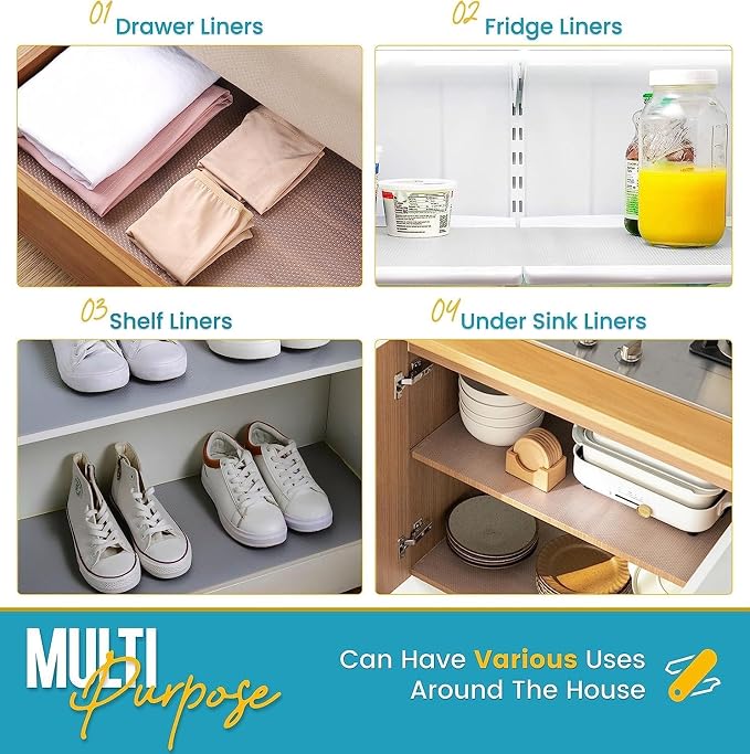 Shelf Liner Drawer Liner for Kitchen Cabinets Non-Adhesive by Linda’s Essentials - Image 2
