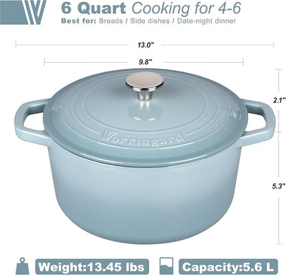 VORRINGARD Enameled Cast Iron Dutch Oven Pot - Image 2