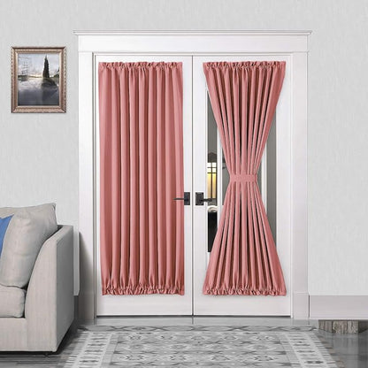DWCN French Door Curtains – Rod Pocket Thermal Blackout Curtain by DWCN