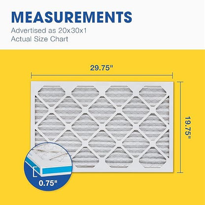 Aerostar 20x30x1 MERV 11 Air Filter, 4 Pack Set of HVAC Furnace Filters - Image 5