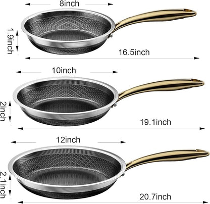 FogDream 8, Honeycomb Hybrid Nonstick Skillet - Image 6
