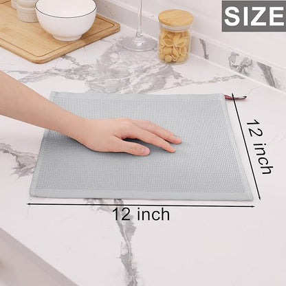 Homaxy 100% Cotton Waffle Weave Dish Cloths - Image 6