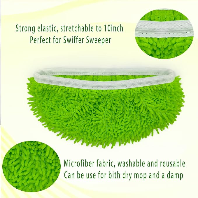 6Pack Reusable Microfiber Mop Pads - Image 2