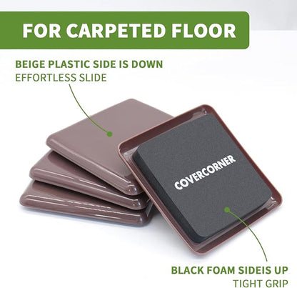 Furniture Sliders for Carpet 16 PCS - Image 3