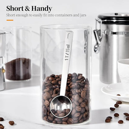 Long Handle Coffee Scoop: 5.64 Inch 18/8 Stainless Steel 1 Tablespoon Metal - Image 5