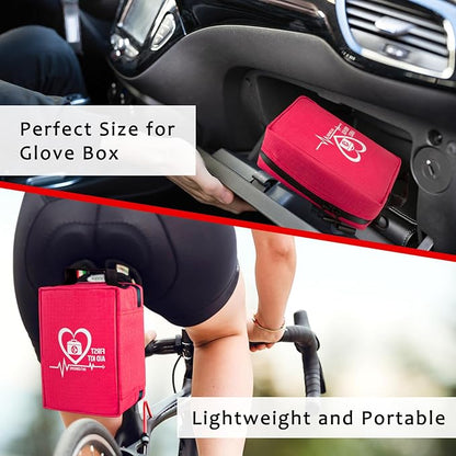 First Aid Kit, Trauma First Aid Kits with Labelled Compartments Molle System, Professional Emergency Kits for Home, Office, Car, Outdoor, Hiking, Travel, Camping